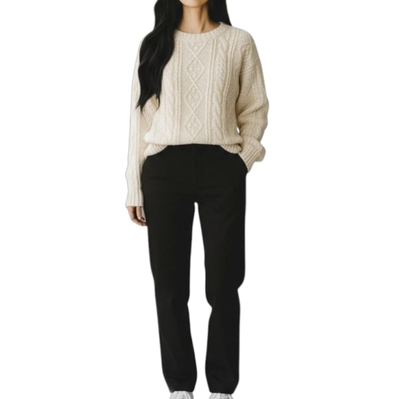 Vintage Sweaters - BABY ALPACA Cream Vintage Sweater sz M Women's